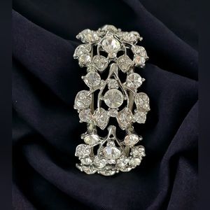 Bridal Leaf Design Rhinestone Bracelet